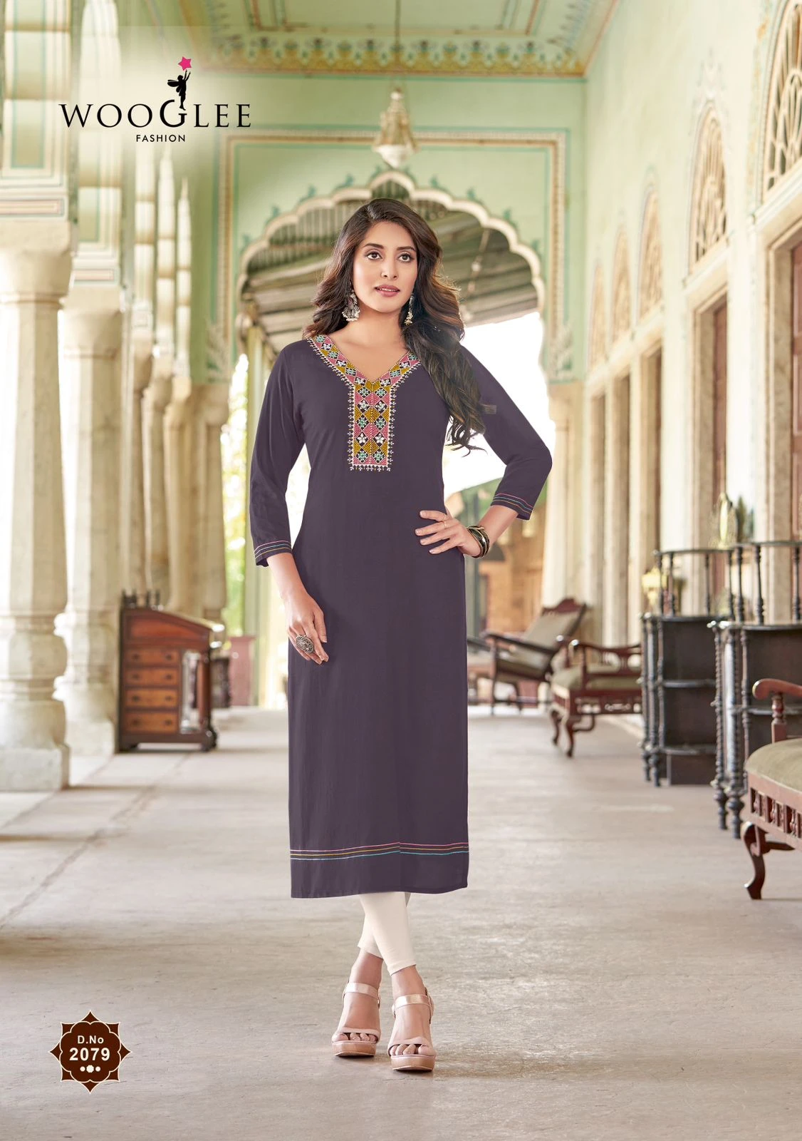 Wooglee Barbella Vol 12 Heavy Rayon Wholesale Fancy Kurtis Catalog — Wholesale Kurtis, Wooglee wholesale from Surat — view 3